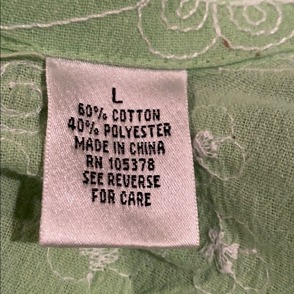 Light woman’s jacket.  Light green with white. - Picture 6 of 7